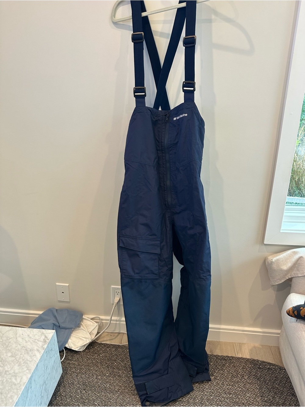 Dark Navy Men’s West Marine Bibs with Adjustable Suspenders